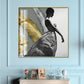 Woman Figure Canvas Modern Style Textured Girls Bedroom Wall Art Print in Dark Color Clearhalo 'Arts' 'Canvas Art' 1638713