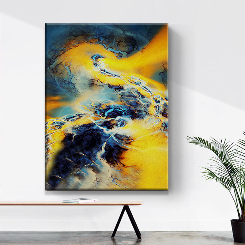 Modern Flow Pattern Wall Art Multicolored Abstract Painting for House Interior Clearhalo 'Art Gallery' 'Canvas Art' 'Contemporary Art Gallery' 'Modern' Arts' 1638726