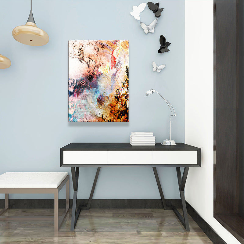 Modern Flow Pattern Wall Art Multicolored Abstract Painting for House Interior Clearhalo 'Art Gallery' 'Canvas Art' 'Contemporary Art Gallery' 'Modern' Arts' 1638734