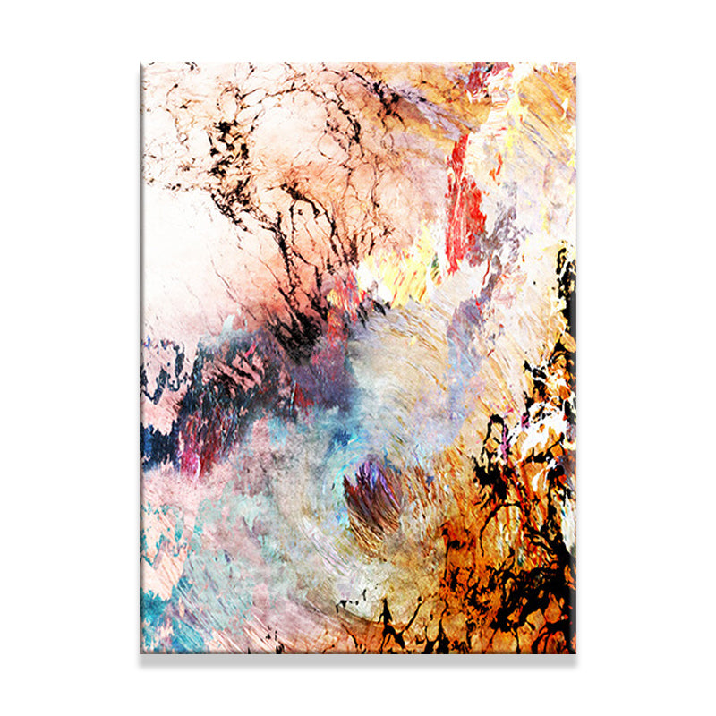 Modern Flow Pattern Wall Art Multicolored Abstract Painting for House Interior Clearhalo 'Art Gallery' 'Canvas Art' 'Contemporary Art Gallery' 'Modern' Arts' 1638735