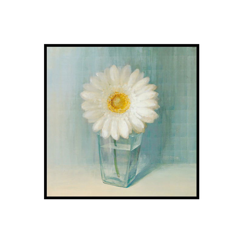 Blooming Bottle Vase Wall Art in White Modern Style Canvas Print for Living Room Clearhalo 'Art Gallery' 'Canvas Art' 'Contemporary Art Gallery' 'Modern' Arts' 1638777