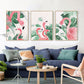 Pink-Green Kids Wall Art Flamingo and Leaves Print Canvas for Sitting Room, Textured Clearhalo 'Art Gallery' 'Canvas Art' 'Kids' Arts' 1638795