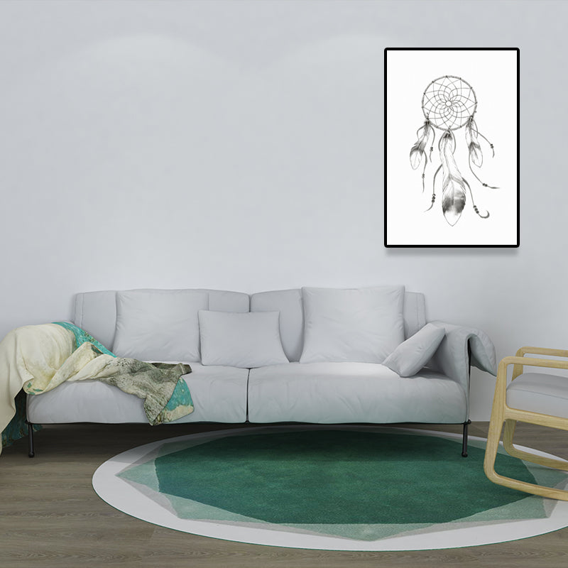 Fabulous Dreamcatcher Wall Decor for Dining Room in Gray, Multiple Sizes Options Grey Clearhalo 'Arts' 'Canvas Art' 1638843