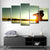 Entertainment Fishing at Sunset Canvas Modernism Multi-Piece Wall Art in Blue Blue Clearhalo 'Art Gallery' 'Canvas Art' 'Contemporary Art Gallery' 'Modern' Arts' 1638878