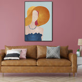 Nordic Girl Summer Dress Canvas Light-Color Fashion Wall Art for Dining Room Clearhalo 'Arts' 'Canvas Art' 1638894