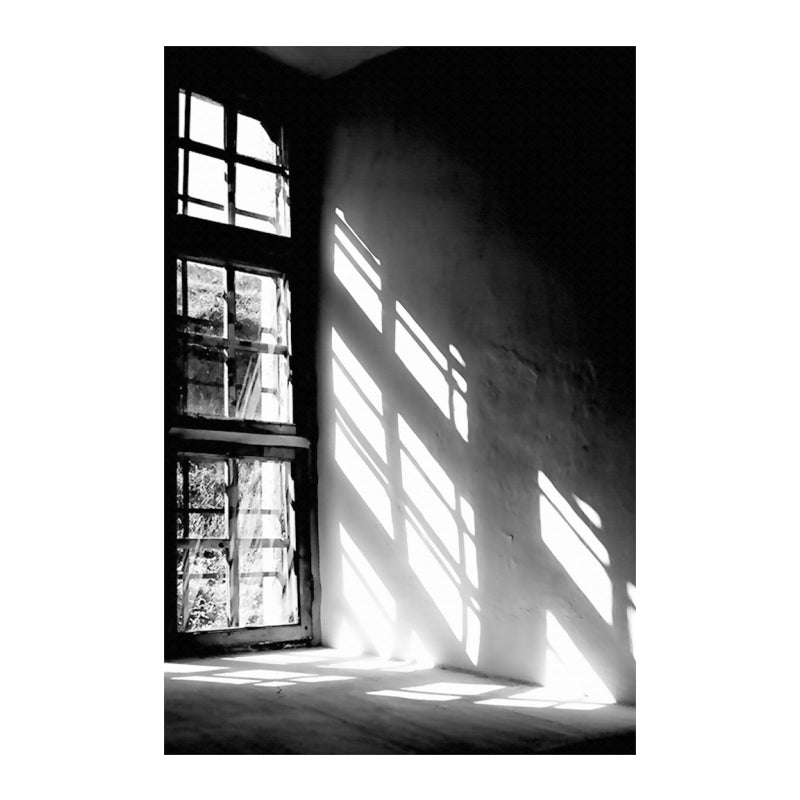 Window Sunlight Canvas Print Vintage Textured Wall Art Print in Black for Bedroom Clearhalo 'Arts' 'Canvas Art' 1638972