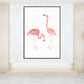 Trendy Flamingo Painting Wall Art for Living Room Animal Print Canvas in Pink-White Clearhalo 'Art Gallery' 'Canvas Art' 'Kids' Arts' 1639060