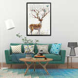 Brown Deer Painting Wall Art Textured Surface Canvas Print for Childrens Bedroom Clearhalo 'Art Gallery' 'Canvas Art' 'Kids' Arts' 1639108
