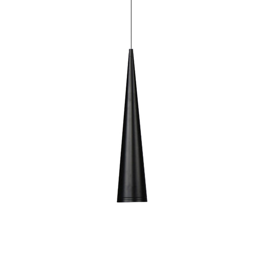 White/Black Tapered Hanging Light Modern Metal Dining Room LED Pendant Light Fixture in White/Warm Clearhalo 'Ceiling Lights' 'Modern Pendants' 'Modern' 'Pendant Lights' 'Pendants' Lighting' 163913