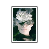 Photography Woman and Flowers Canvas Wall Art for Girls Bedroom, Green and White Clearhalo 'Arts' 'Canvas Art' 1639195