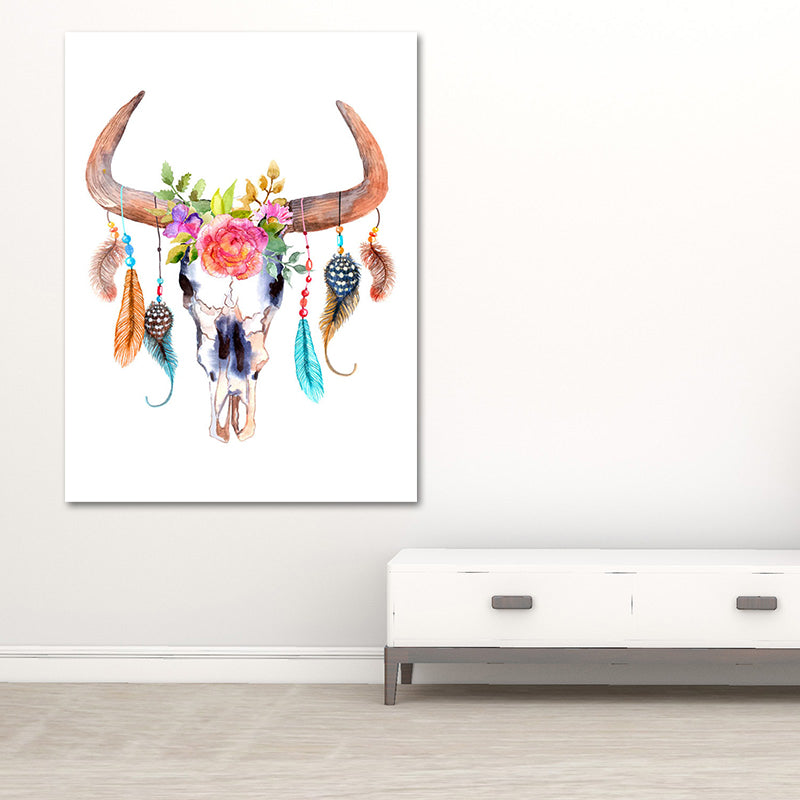 Headwear Painting Canvas Textured Childrens Art Living Room Wall Decoration in White Clearhalo 'Art Gallery' 'Canvas Art' 'Kids' Arts' 1639215