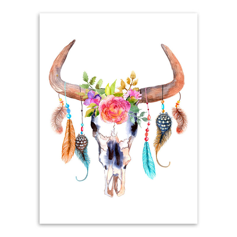 Headwear Painting Canvas Textured Childrens Art Living Room Wall Decoration in White Clearhalo 'Art Gallery' 'Canvas Art' 'Kids' Arts' 1639216