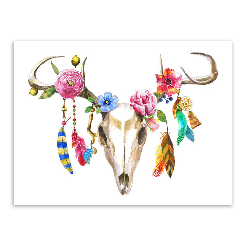 Headwear Painting Canvas Textured Childrens Art Living Room Wall Decoration in White Clearhalo 'Art Gallery' 'Canvas Art' 'Kids' Arts' 1639223