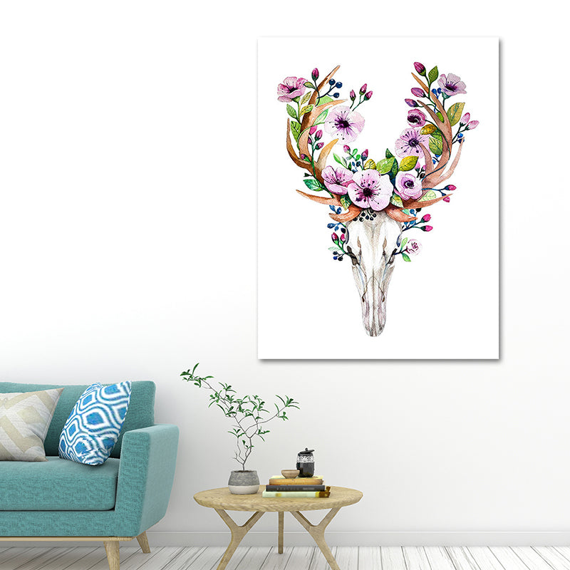 Headwear Painting Canvas Textured Childrens Art Living Room Wall Decoration in White White Design 3 Clearhalo 'Art Gallery' 'Canvas Art' 'Kids' Arts' 1639227