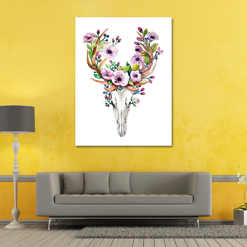 Headwear Painting Canvas Textured Childrens Art Living Room Wall Decoration in White Clearhalo 'Art Gallery' 'Canvas Art' 'Kids' Arts' 1639228