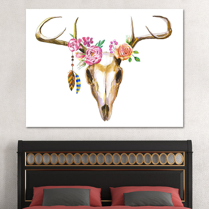 Headwear Painting Canvas Textured Childrens Art Living Room Wall Decoration in White White Design 4 Clearhalo 'Art Gallery' 'Canvas Art' 'Kids' Arts' 1639234