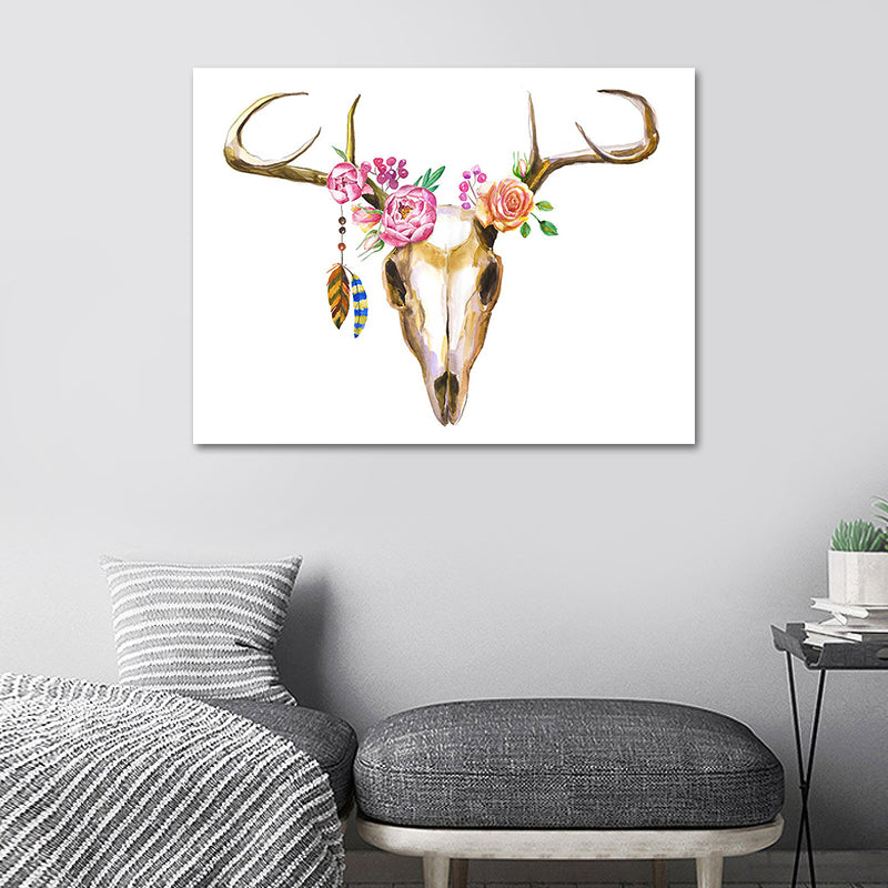 Headwear Painting Canvas Textured Childrens Art Living Room Wall Decoration in White Clearhalo 'Art Gallery' 'Canvas Art' 'Kids' Arts' 1639235