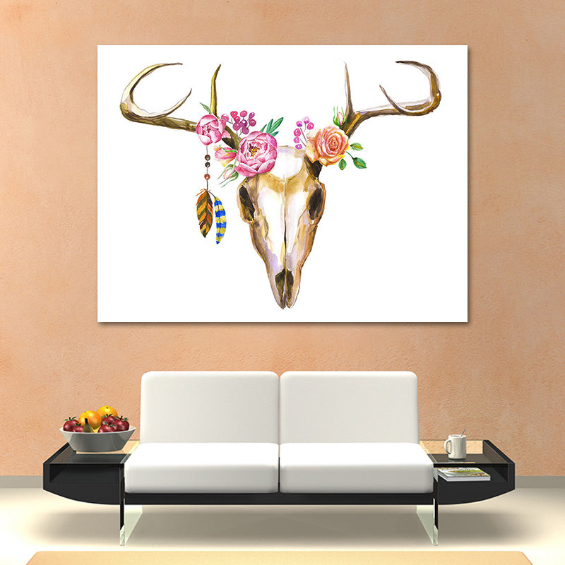 Headwear Painting Canvas Textured Childrens Art Living Room Wall Decoration in White Clearhalo 'Art Gallery' 'Canvas Art' 'Kids' Arts' 1639236