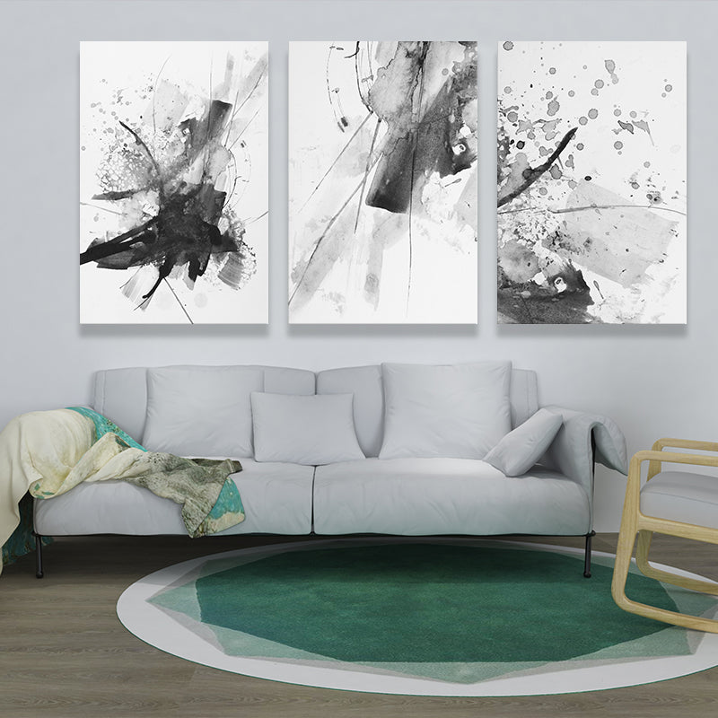 Abstract Spray Paint Art Print Contemporary Canvas Wall Decoration for Living Room Clearhalo 'Art Gallery' 'Canvas Art' 'Traditional' Arts' 1639277