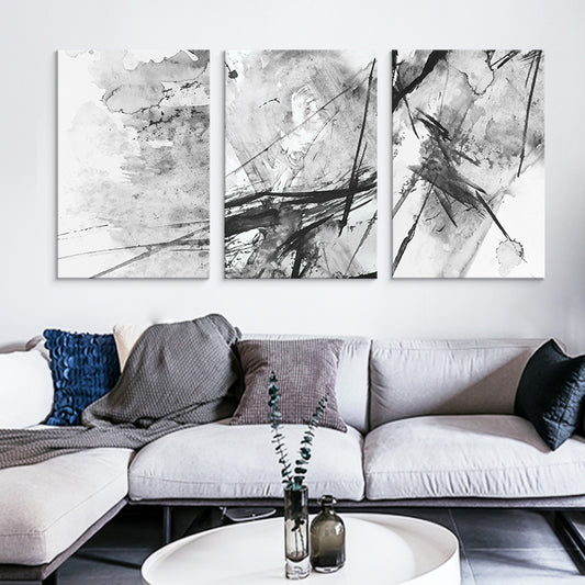Abstract Spray Paint Art Print Contemporary Canvas Wall Decoration for Living Room White Clearhalo 'Art Gallery' 'Canvas Art' 'Traditional' Arts' 1639283