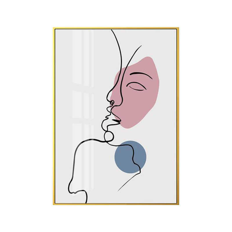 Character Pattern Wall Decor in Pastel Color Nordic Style Canvas for Living Room Clearhalo 'Arts' 'Canvas Art' 1639307