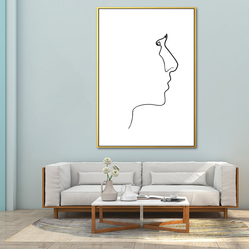 Figure Image Wall Decor Scandinavian Textured Girls Bedroom Painting, Multiple Sizes Clearhalo 'Arts' 'Canvas Art' 1639319