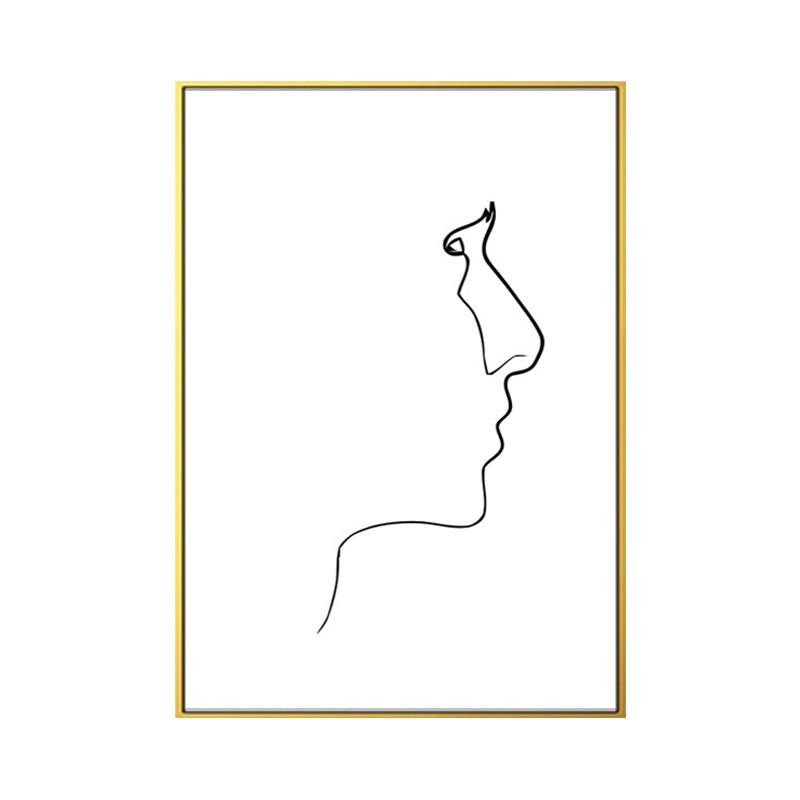 Figure Image Wall Decor Scandinavian Textured Girls Bedroom Painting, Multiple Sizes Clearhalo 'Arts' 'Canvas Art' 1639321