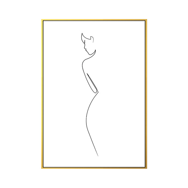 Figure Image Wall Decor Scandinavian Textured Girls Bedroom Painting, Multiple Sizes Clearhalo 'Arts' 'Canvas Art' 1639328