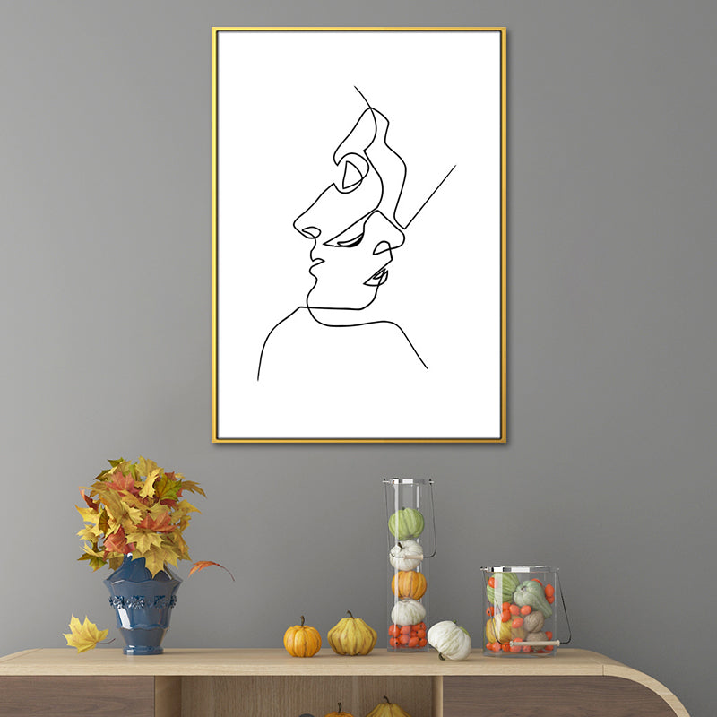 Figure Image Wall Decor Scandinavian Textured Girls Bedroom Painting, Multiple Sizes Clearhalo 'Arts' 'Canvas Art' 1639334