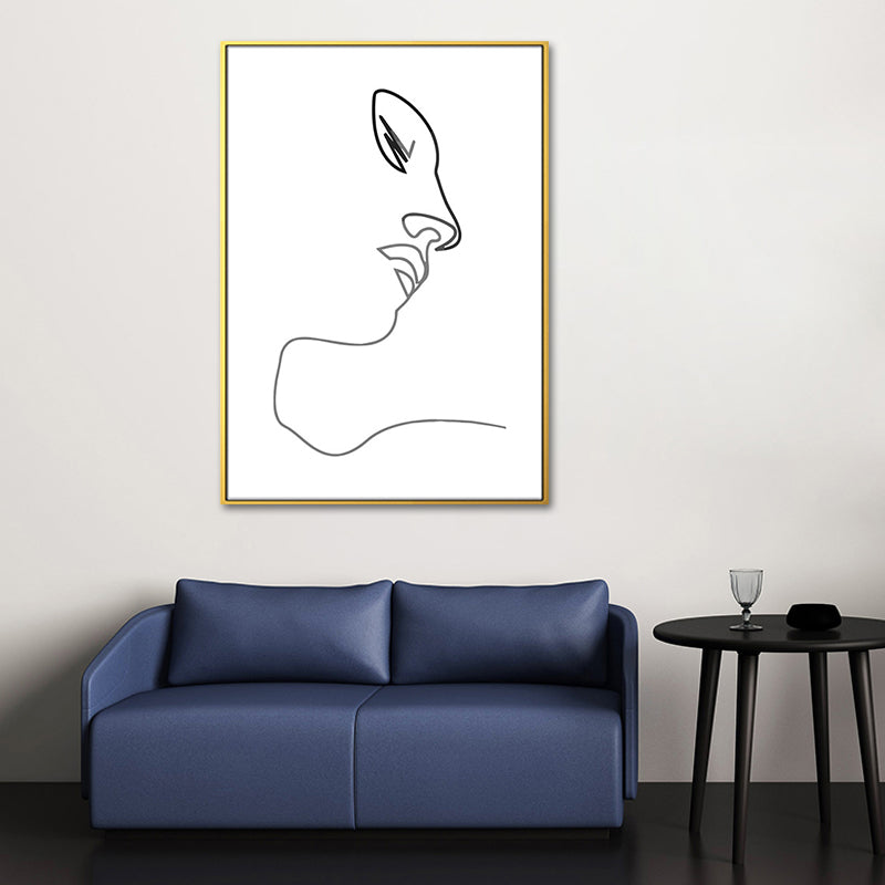 Figure Image Wall Decor Scandinavian Textured Girls Bedroom Painting, Multiple Sizes Clearhalo 'Arts' 'Canvas Art' 1639341