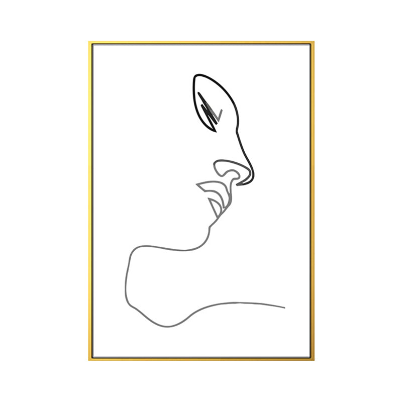 Figure Image Wall Decor Scandinavian Textured Girls Bedroom Painting, Multiple Sizes Clearhalo 'Arts' 'Canvas Art' 1639342