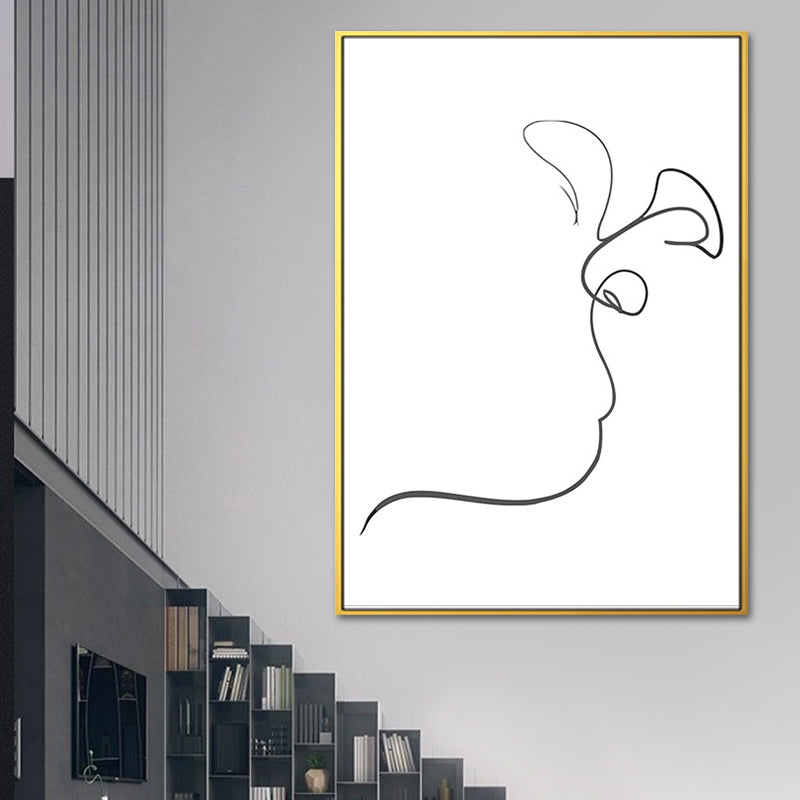 Figure Image Wall Decor Scandinavian Textured Girls Bedroom Painting, Multiple Sizes White Design 5 Clearhalo 'Arts' 'Canvas Art' 1639346