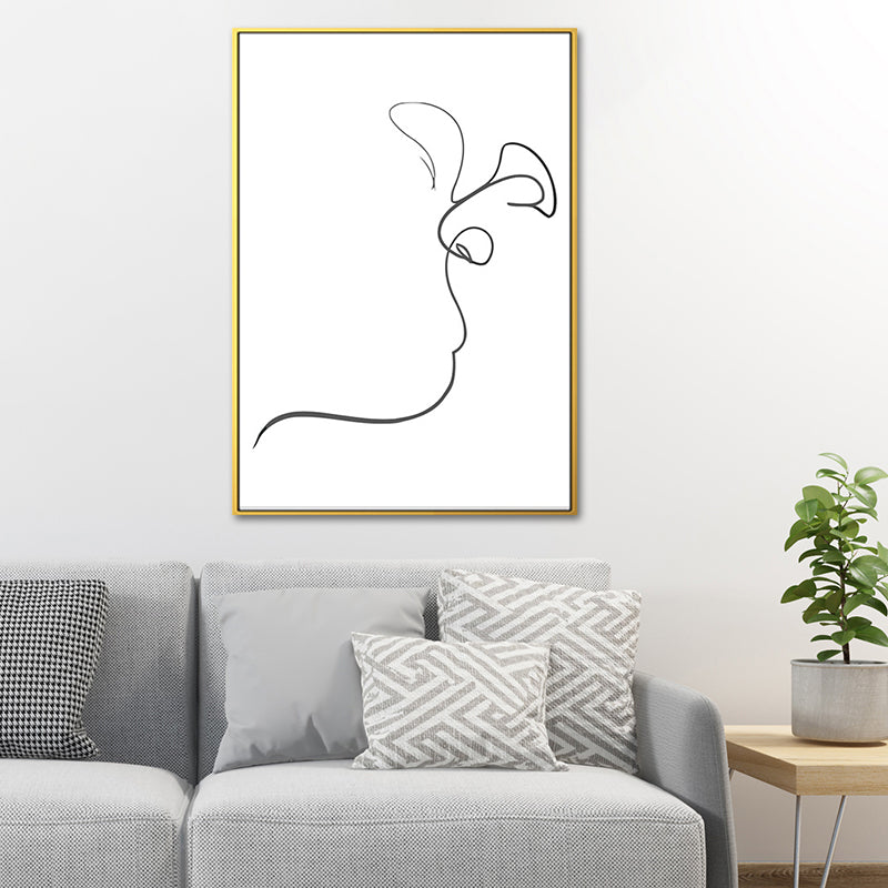 Figure Image Wall Decor Scandinavian Textured Girls Bedroom Painting, Multiple Sizes Clearhalo 'Arts' 'Canvas Art' 1639347