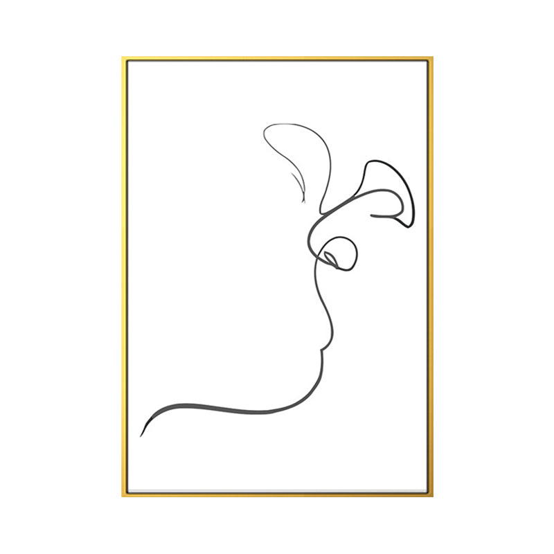 Figure Image Wall Decor Scandinavian Textured Girls Bedroom Painting, Multiple Sizes Clearhalo 'Arts' 'Canvas Art' 1639349