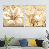 Yellow Flower Painting Canvas Print Still Life Modern Wall Art Set for Sitting Room Clearhalo 'Art Gallery' 'Canvas Art' 'Contemporary Art Gallery' 'Modern' Arts' 1639354