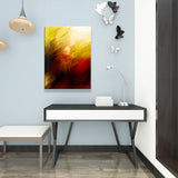 Abstract Art Print Modern Style Textured Canvas Wall Decor in Dark Color for Home