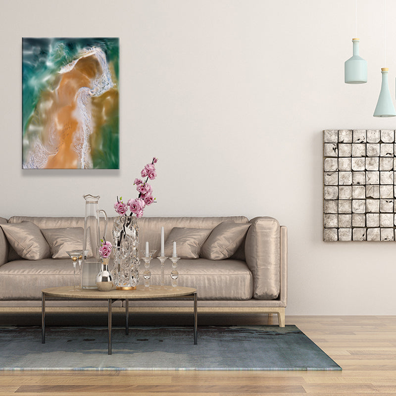 Abstract Art Print Modern Style Textured Canvas Wall Decor in Dark Color for Home Green Clearhalo 'Art Gallery' 'Canvas Art' 'Contemporary Art Gallery' 'Modern' Arts' 1639436