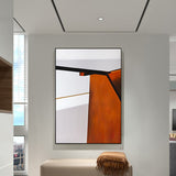 Mid-Century Modern Abstract Canvas Art Orange Textured Wall Decor for Living Room Clearhalo 'Art Gallery' 'Canvas Art' 'Industrial' 'Mid-Century Modern' 'Minimalist Art Gallery' Arts' 1639528