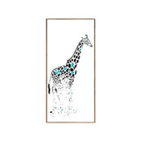 Cartoon Giraffe Wall Art Canvas Textured White Wall Decor for Childrens Bedroom Clearhalo 'Art Gallery' 'Canvas Art' 'Kids' Arts' 1639613