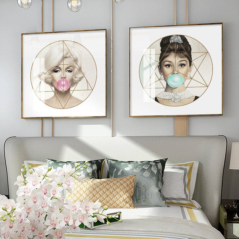 Textured Super Star Wall Decor Canvas Contemporary Wall Art for Living Room Clearhalo 'Arts' 'Canvas Art' 1639829