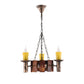 Candle Vintage Hanging Light Metal Chandeliers in Brass for Coffee Shop Living Room Clearhalo 'Ceiling Lights' 'Chandeliers' Lighting' options 163984