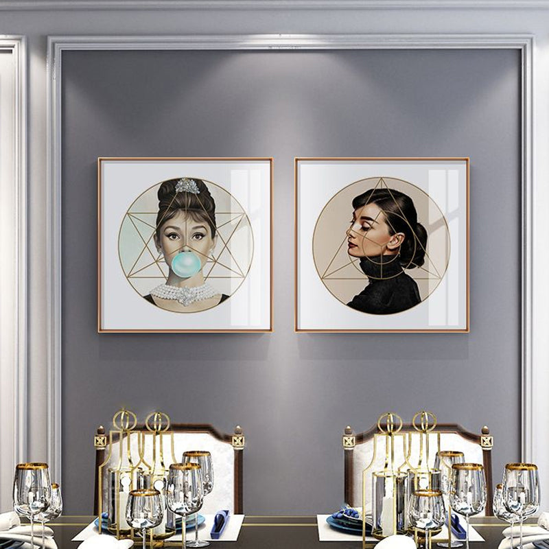 Textured Super Star Wall Decor Canvas Contemporary Wall Art for Living Room Black Clearhalo 'Arts' 'Canvas Art' 1639842