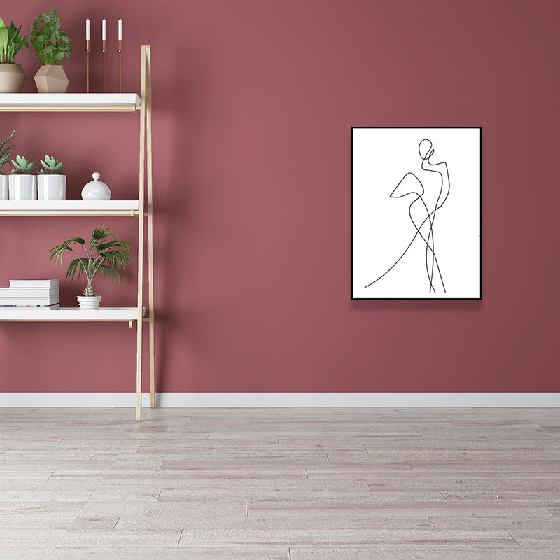 Charcoal Drawings Nordic Painting Figure Portrait In White, Multiple Sizes Available Clearhalo 'Arts' 'Canvas Art' 1639850