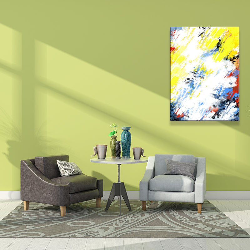 Textured Abstract Wall Art Modernist Canvas Painting for Living Room, Multicolored Clearhalo 'Art Gallery' 'Canvas Art' 'Contemporary Art Gallery' 'Modern' 'Traditional' Arts' 1639864