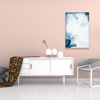 Smoke Look Abstract Painting Canvas Modern Textured Living Room Wall Art Print in Blue Blue Clearhalo 'Art Gallery' 'Canvas Art' 'Traditional' Arts' 1639877