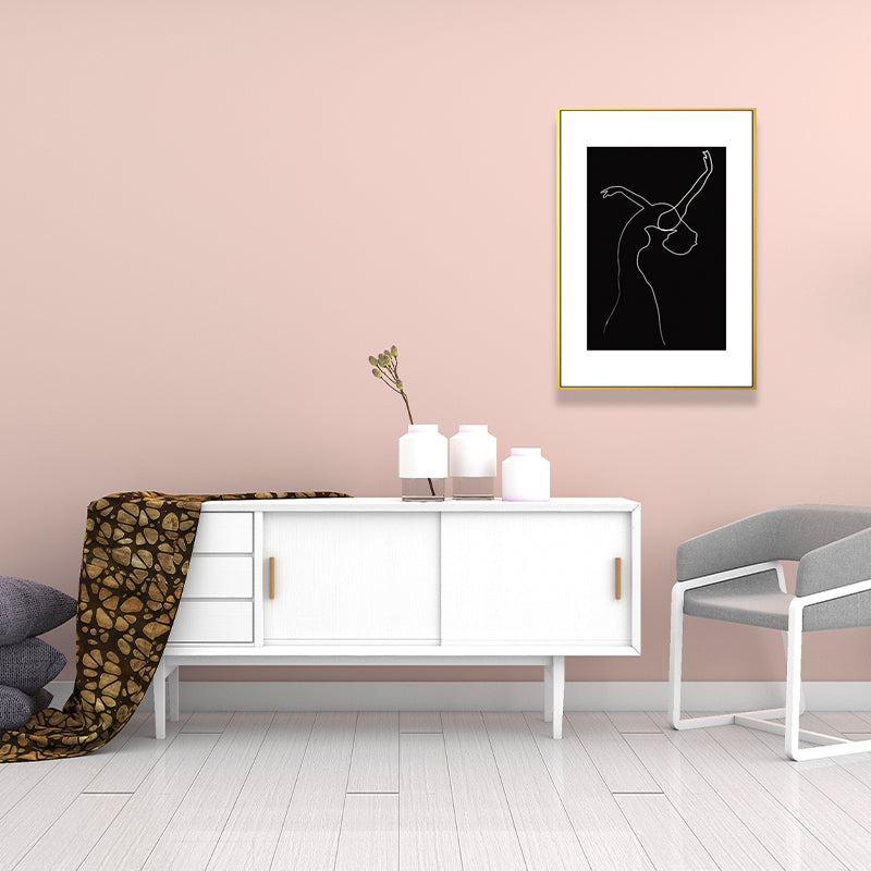 Dancing Girl Portrait Painting for Girls Bedroom in White, Multiple Sizes Available Clearhalo 'Arts' 'Canvas Art' 1639892