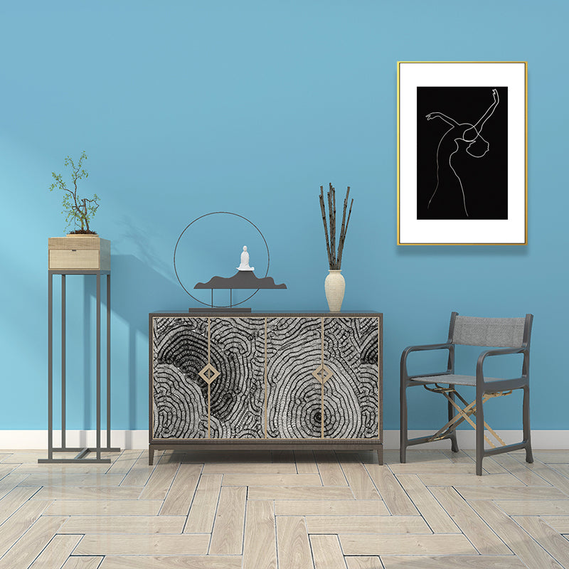 Dancing Girl Portrait Painting for Girls Bedroom in White, Multiple Sizes Available Clearhalo 'Arts' 'Canvas Art' 1639893