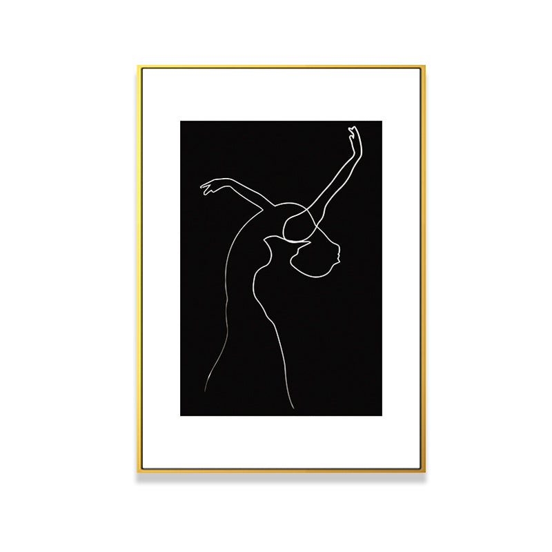 Dancing Girl Portrait Painting for Girls Bedroom in White, Multiple Sizes Available