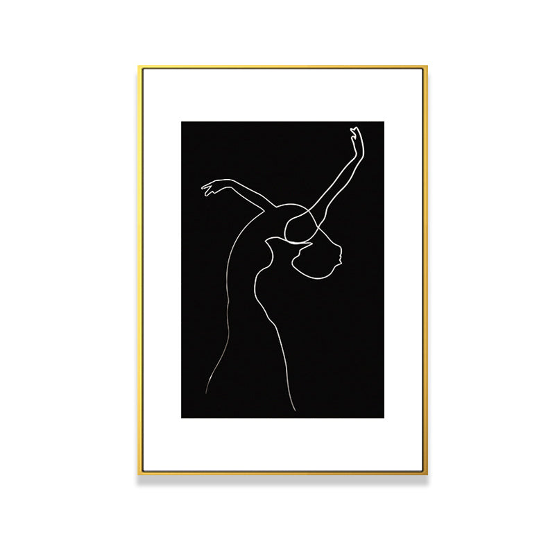Dancing Girl Portrait Painting for Girls Bedroom in White, Multiple Sizes Available Clearhalo 'Arts' 'Canvas Art' 1639894