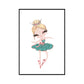 Childrens Art Canvas Print Light-Color Little Girl Dancing Wall Decor for Bedroom Clearhalo 'Art Gallery' 'Canvas Art' 'Kids' Arts' 1639908